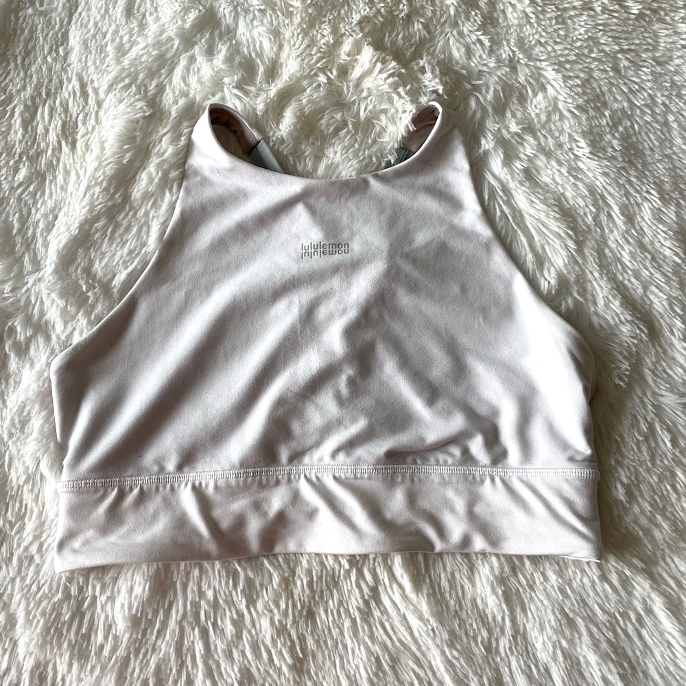 Energy High-neck Longline Bra in White